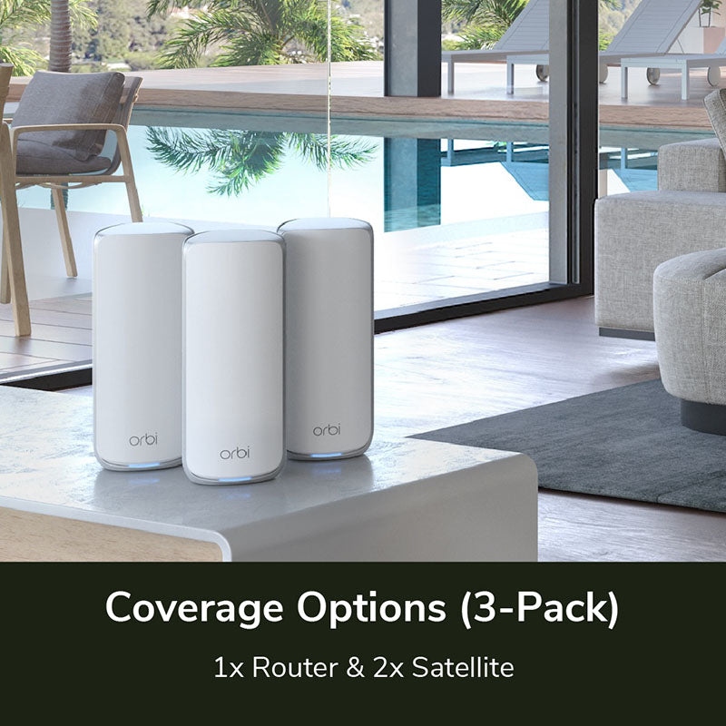 Netgear RBE873 Orbi 870 Tri-Band Wi-Fi 7 Mesh System (3 Pack)