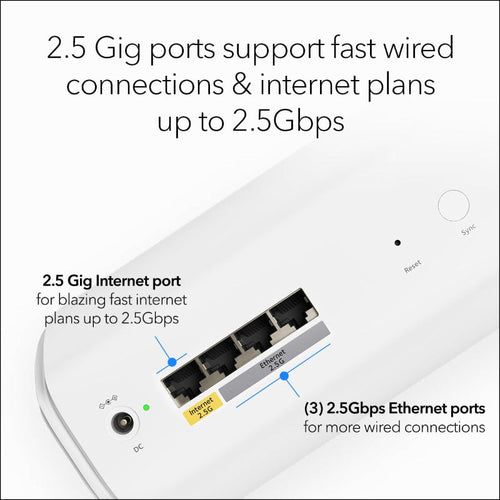 Netgear Orbi 770 Tri-Band 2.5G Wi-Fi 7 Mesh System - BE11000 11Gbps - 2-Pack (RBE772)