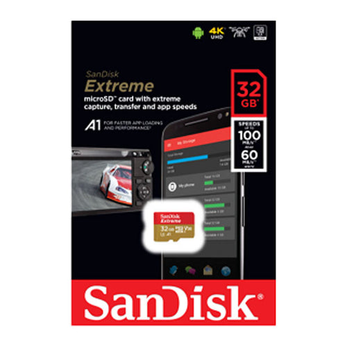 SanDisk Extreme microSDHC UHS-I 32GB V30 A2 U3 C10 100MB/s [SDSQXAF-032G-GN6MN]