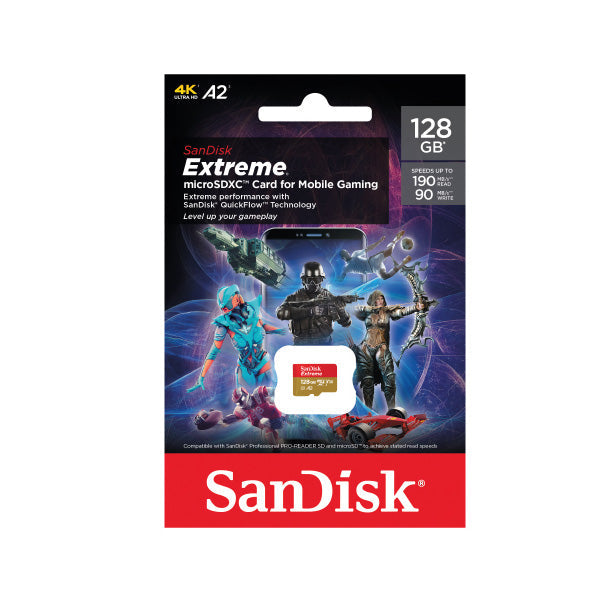 SanDisk Extreme microSDXC Mobile Gaming UHS-I 128GB – Challenger