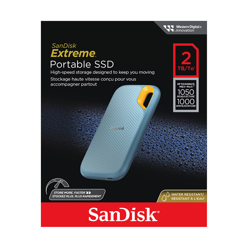 SanDisk Extreme Portable SSD V2 2TB (Sky-Blue) – Challenger Singapore