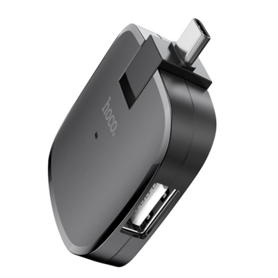 Hoco HB11 Type-C to 3 port USB Converter (Black)