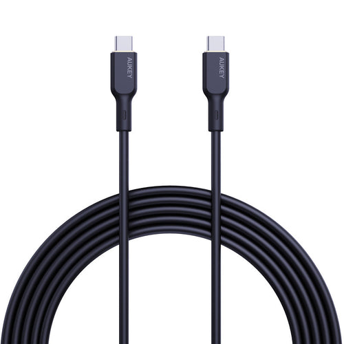 Aukey CIRCLET BLINK CB-SCC101 100W Silicone USB-C to USB-C Cable 1M (Black)