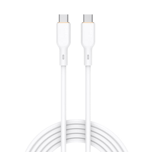 Aukey CIRCLET BLINK CB-SCC101 100W Silicone USB-C to USB-C Cable 1M (White)