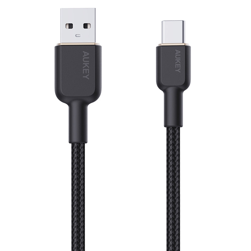 Aukey CB-NAC1-BK Circlet AC Nylon Braided USB-A to USB-C Cable 1M (Black)