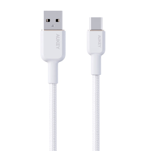 Aukey CB-NAC2-WH Circlet AC Nylon Braided USB-A to USB-C Cable 1.8M (White)