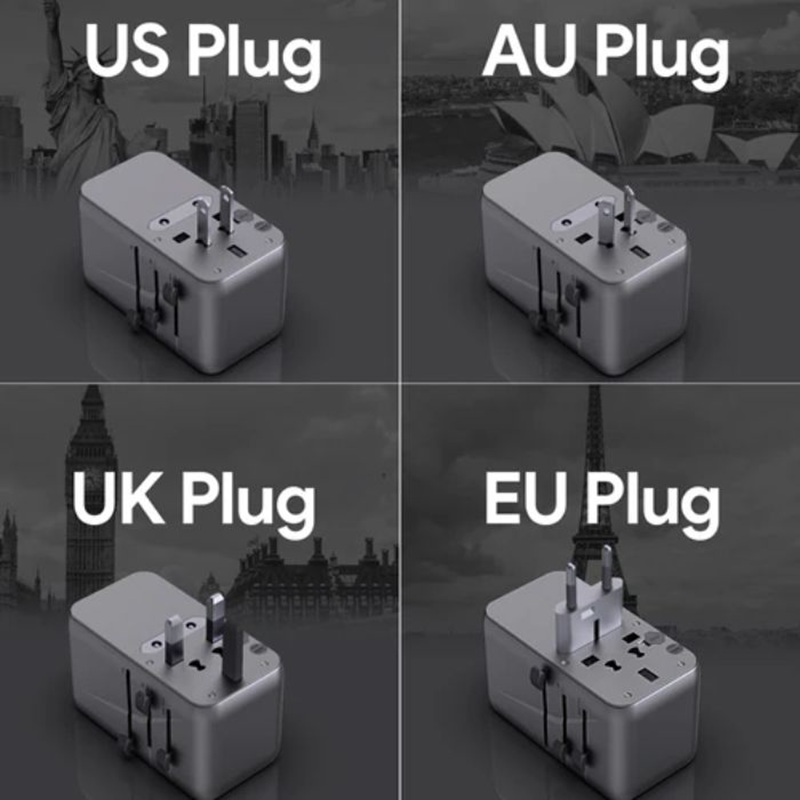 Aukey PA-TA09 100W Universal Travel Charger (Purple)