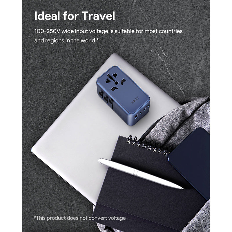 Aukey PA-TA09 100W Universal Travel Charger (Blue)