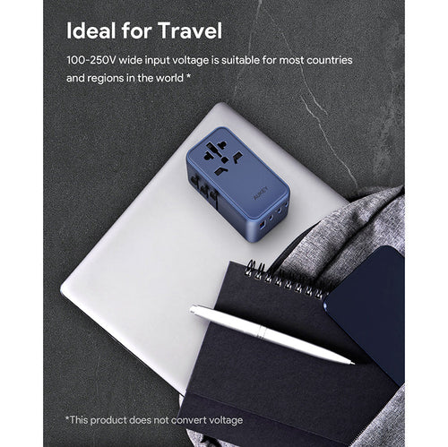Aukey PA-TA09 100W Universal Travel Charger (Blue)
