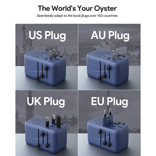 Aukey PA-TA09 100W Universal Travel Charger (Blue)