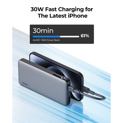 Aukey PB-Y41 Sprint X 30W 10000mAh PD3.0 Power Bank (Grey)