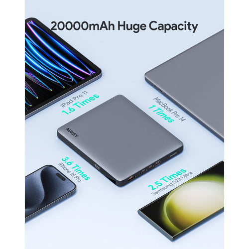 Aukey PB-Y44 Sprint X 100W 20,000mAh PD3.0 Laptop Power Bank