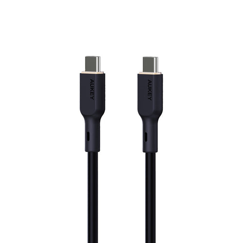 Aukey CB-SCC241 Circlet Blink 240W Silicone C to C Cable 1M (Black)