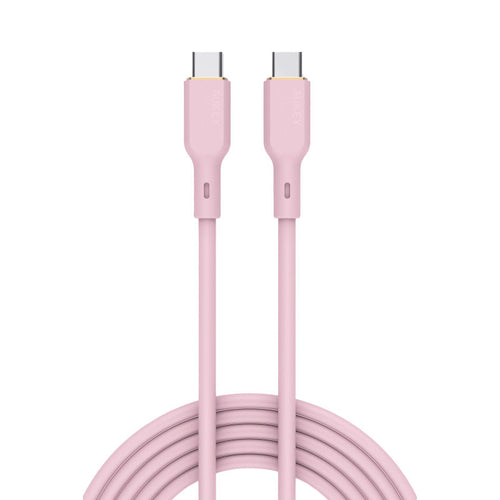 Aukey CIRCLET BLINK CB-SCC101 100W Silicone USB-C to USB-C Cable 1M (Pink)