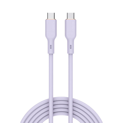 Aukey CB-SCC102 Circlet Blink 100W Silicone C to C Cable 1.8M (Lavender Purple)