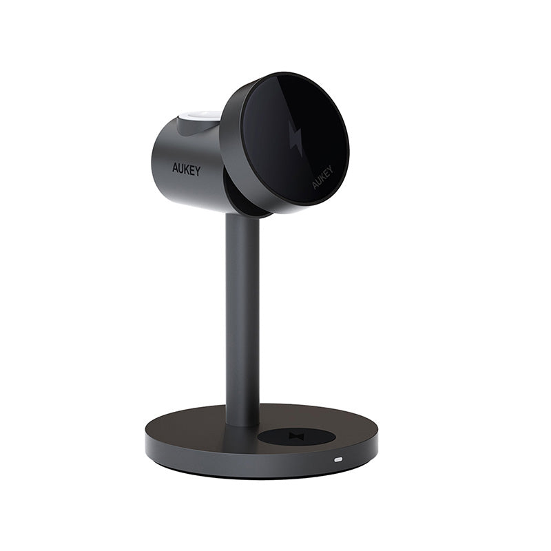 Aukey LC-MC311 MagFusion 3-in-1 Qi2 Magnetic Fast Wireless Charging Station