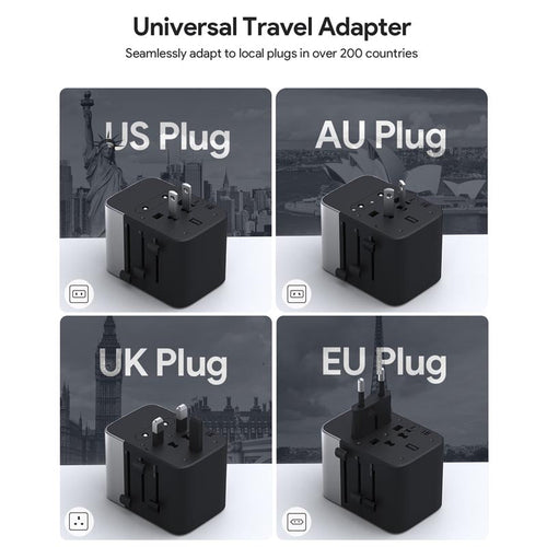 Aukey PA-TA07A 35W GaN Universal Adapter With USB-C and USB-A Ports (Grey)