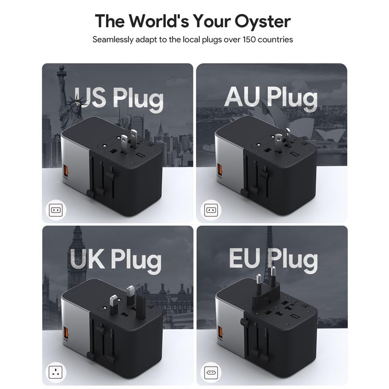 Aukey PA-TA09A 100W GaN Universal Adapter with USB Ports