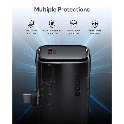 Aukey PB-Y59 Spark Mini 5000mAh Portable Power Bank with Built-in USB-C Port (Grey)