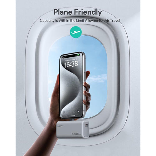 Aukey PB-Y59 Spark Mini 5000mAh Portable Power Bank with Built-in USB-C Port (White)
