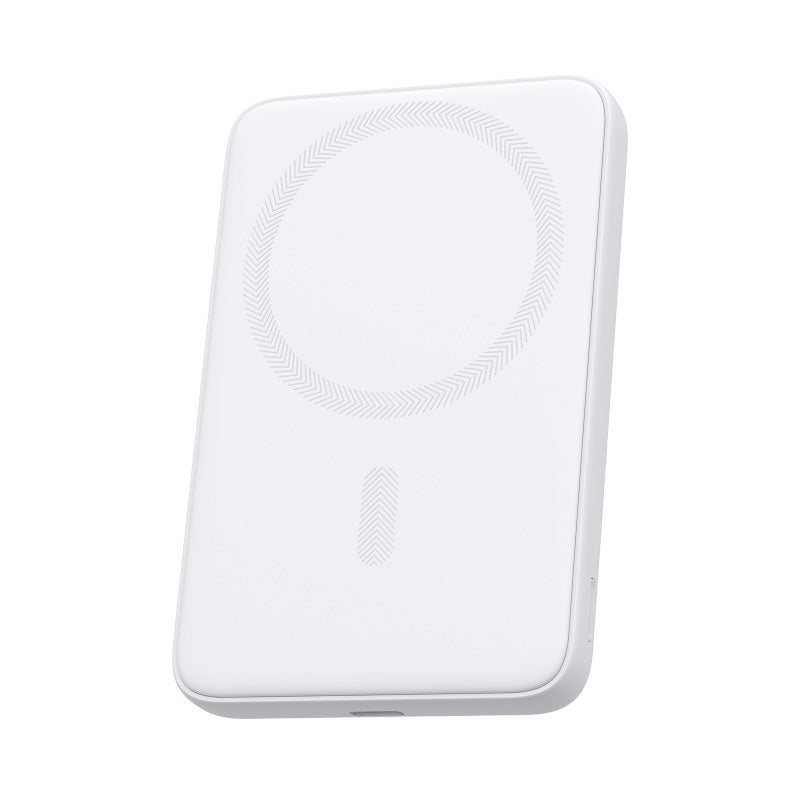 Aukey PB-MS03 MagFusion Slim 5000mAh Magnetic Wireless Charging Power Bank (Frost Mirror White)