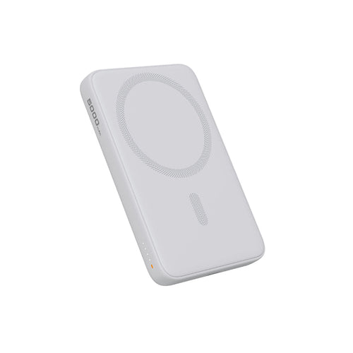Aukey PB-MS03 MagFusion Slim 5000mAh Magnetic Wireless Charging Power Bank (Frost Mirror White)