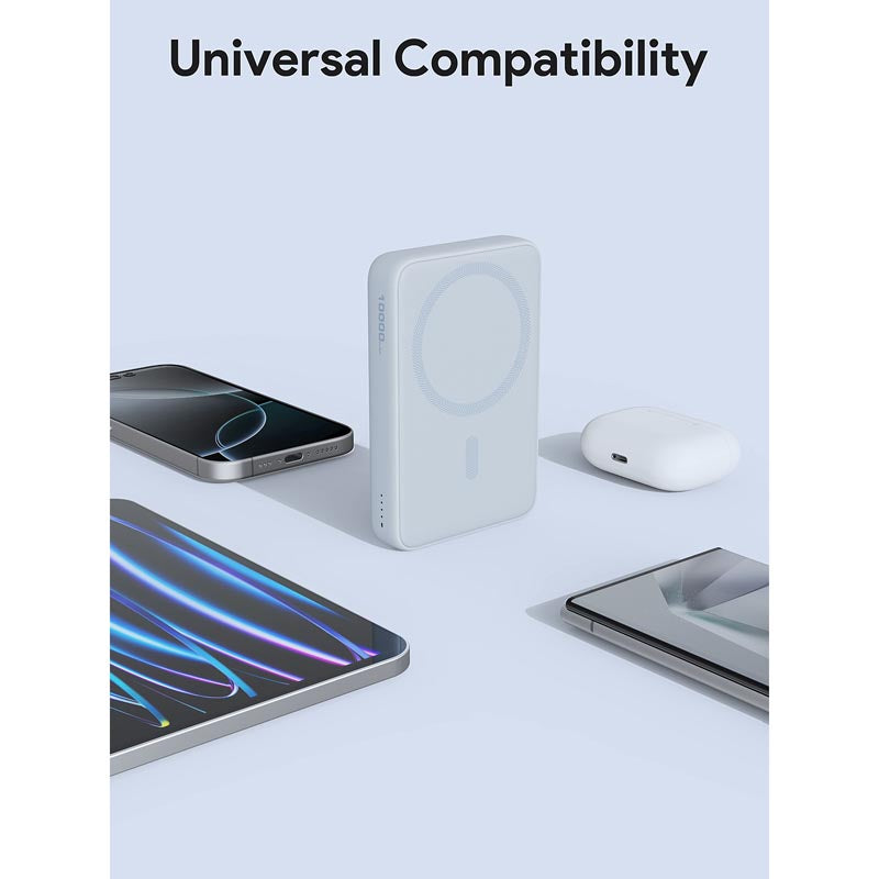 Aukey PB-MS04 Magfusion Slim 10K Magnetic Wireless Power Bank (Blue)
