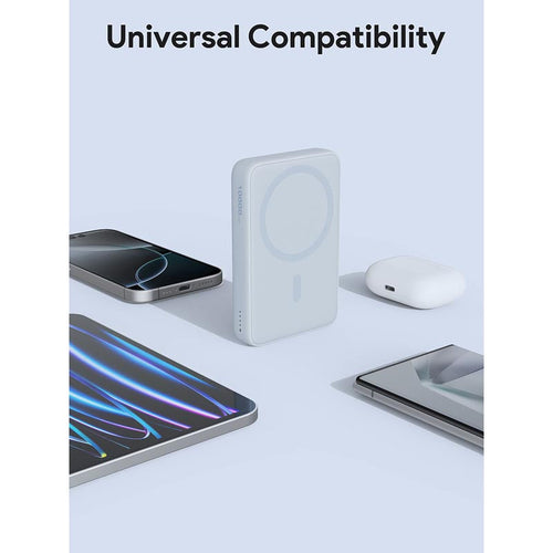 Aukey PB-MS04 Magfusion Slim 10K Magnetic Wireless Power Bank (Blue)