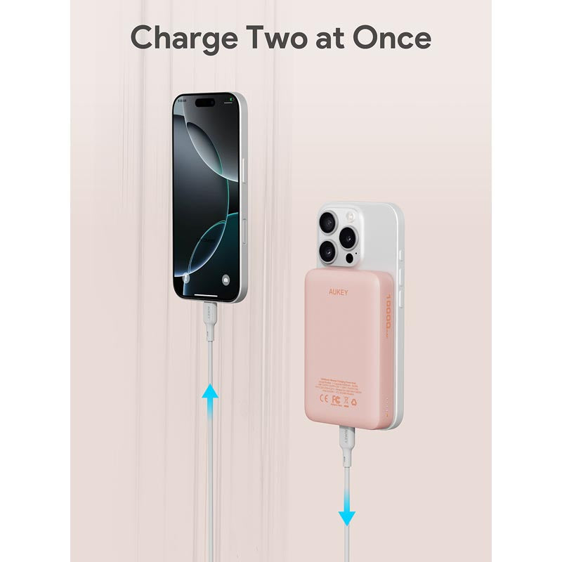 Aukey PB-MS04 Magfusion Slim 10K Magnetic Wireless Power Bank