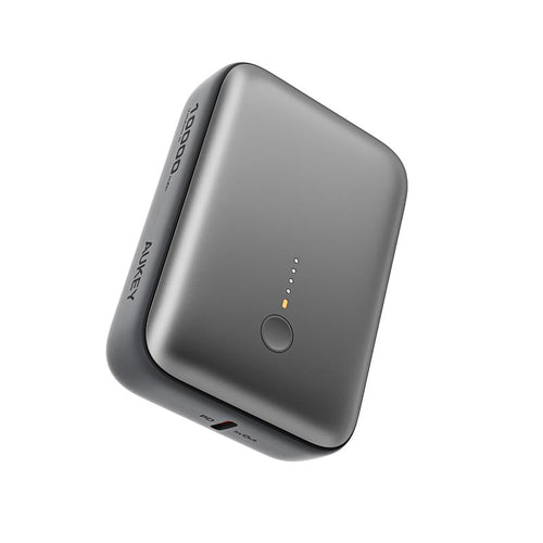 Aukey PB-Y55 Spark Mini 10000mAh Compact Fast Charging Power Bank with 20W PD (Grey)