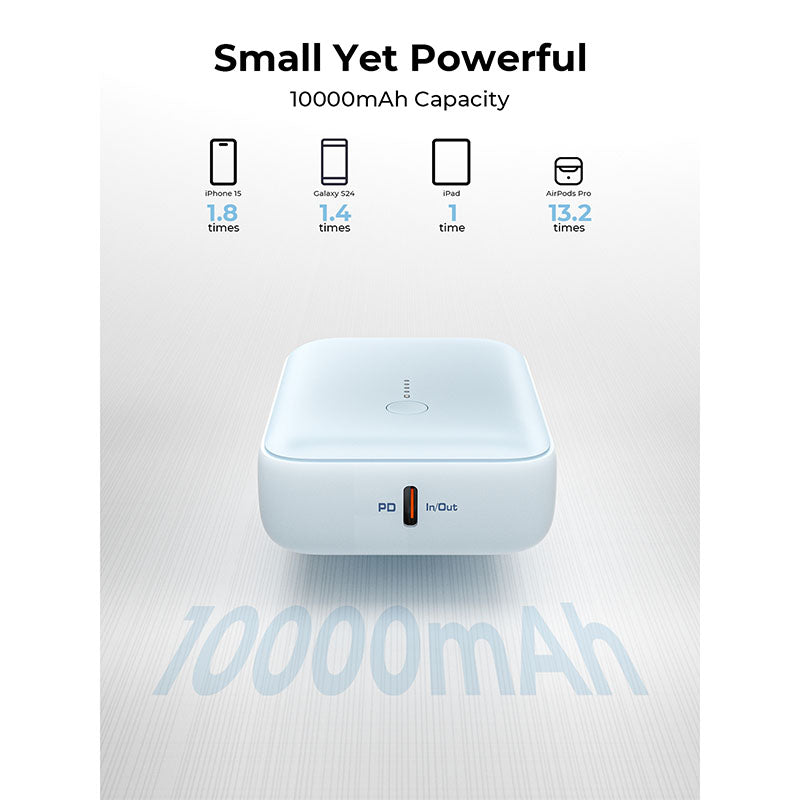 Aukey PB-Y55 Spark Mini 10000mAh Compact Fast Charging Power Bank with 20W PD (Blue)