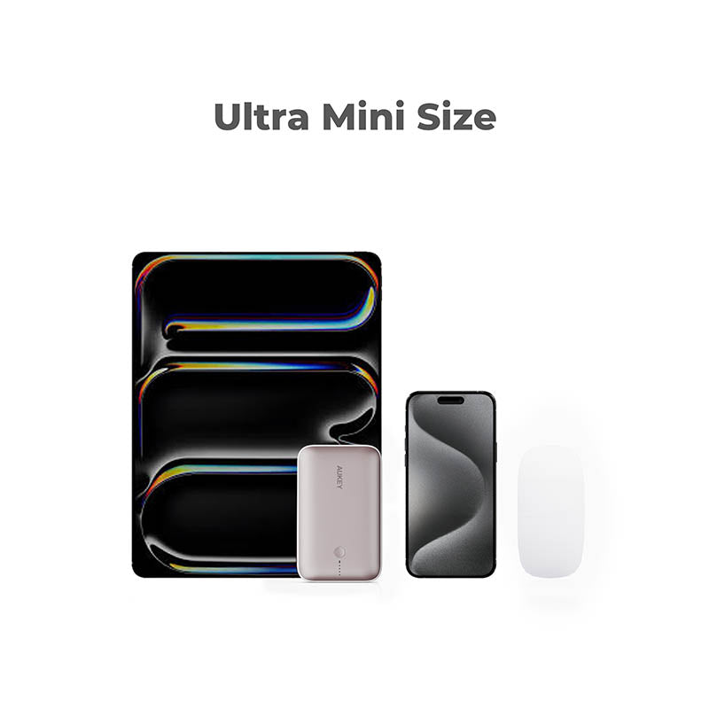 Aukey PB-Y57 Spark Mini 20000mAh Compact Fast Charging Power Bank with 20W PD (Desert Gold Titanium)