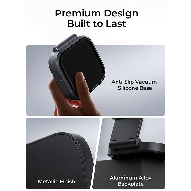 Aukey LC-MC211 MagFusion L 2-in-1 Foldable Qi2 Magnetic Fast Wireless Charging Station