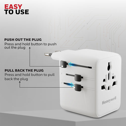 Honeywell Universal World Travel Adapter 70W (White)