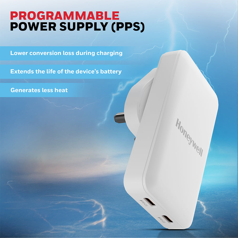 Honeywell Zest GaN Charger 45W Ultra Thin (White)