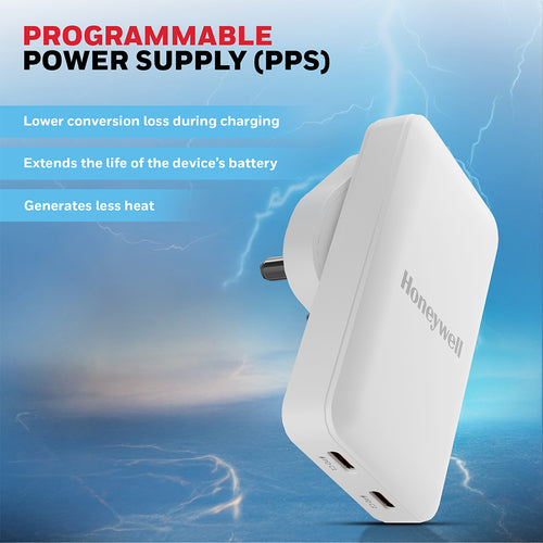 Honeywell Zest GaN Charger 45W Ultra Thin (White)