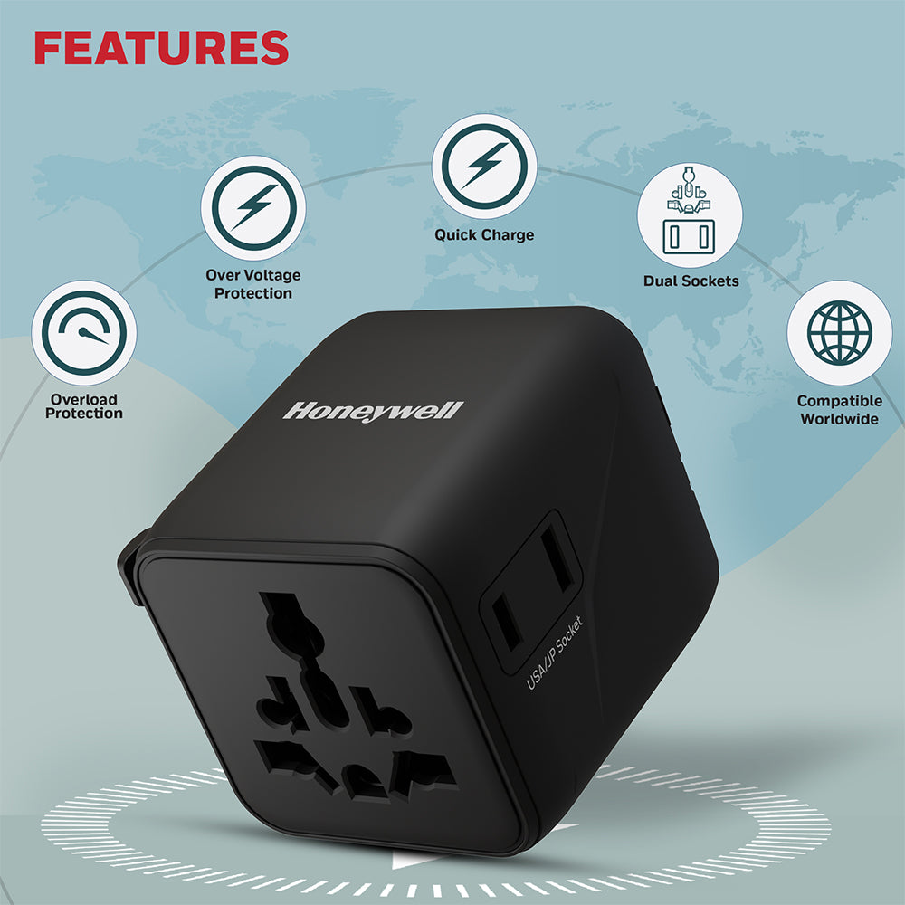 Honeywell World Travel Adapter (Black)