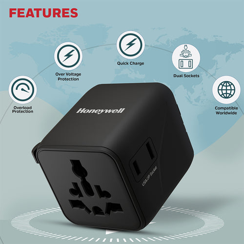Honeywell World Travel Adapter (Black)