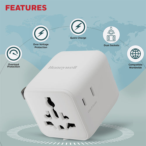 Honeywell World Travel Adapter (White)