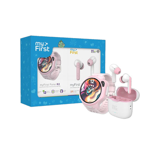 myFirst Fone R2 Gift Set (Macaron Pink) with CareBuds
