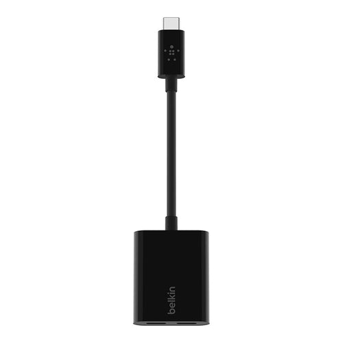 Belkin F7U081btBLK RockStar UB=SB-C Audio + Charge Adapter (Black)