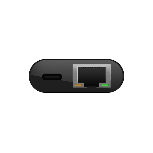 Belkin INC001btBK USB-C to Ethernet + Charge Adapter