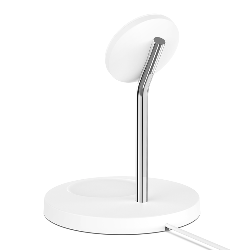 Belkin WIZ010myWH BoostCharge Pro 2in1 Wireless Charger Stand with MagSafe 15W + adapter (White)