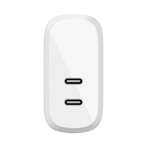 Belkin WCB006myWH BoostCharge Dual USB-C PD Wall Charger 40W