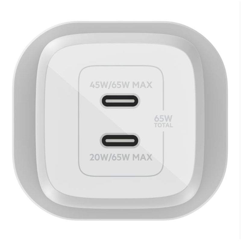 Belkin WCH013myWH BoostCharge Pro Dual USB-C GaN Wall Charger with PPS 65W