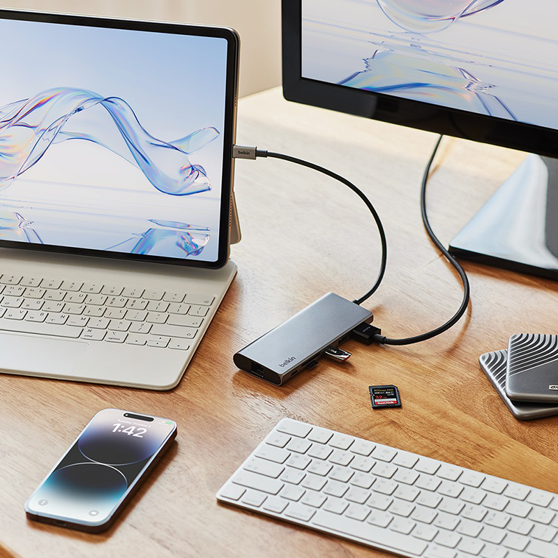 Belkin INC009btSGY Connect USB-C 7-in-1 Multiport Adapter