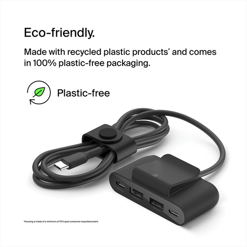 Belkin BUZ001BT2MBKB7 BoostCharge 4-Port USB Power Extender