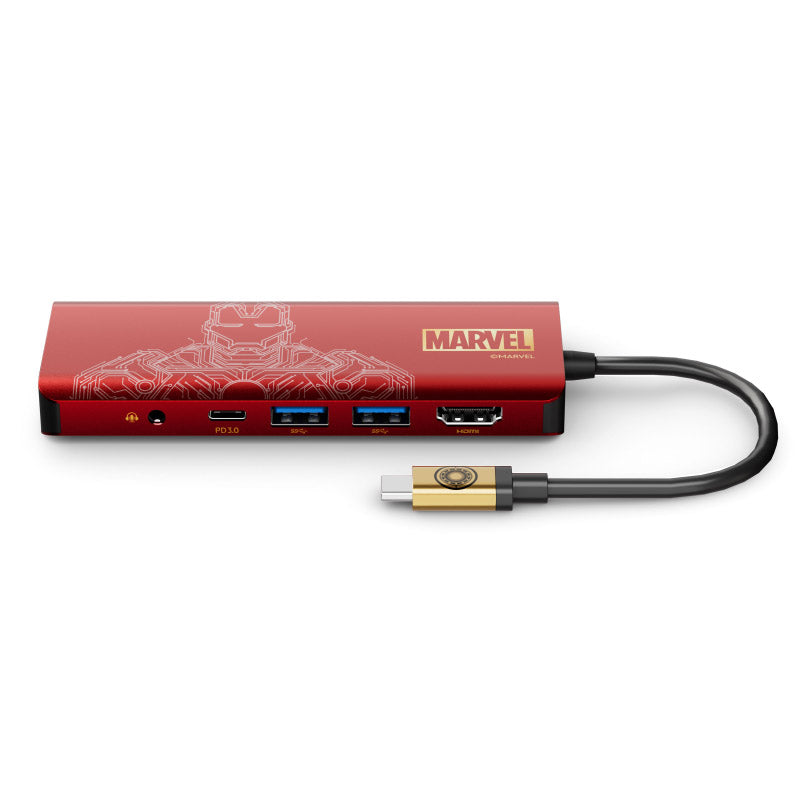 Belkin AVC009qcBG-DY Marvel Ironman Series Connect USB-C 7-in-1 Multiport Hub Adapter