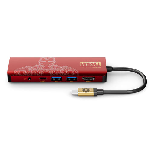 Belkin AVC009qcBG-DY Marvel Ironman Series Connect USB-C 7-in-1 Multiport Hub Adapter
