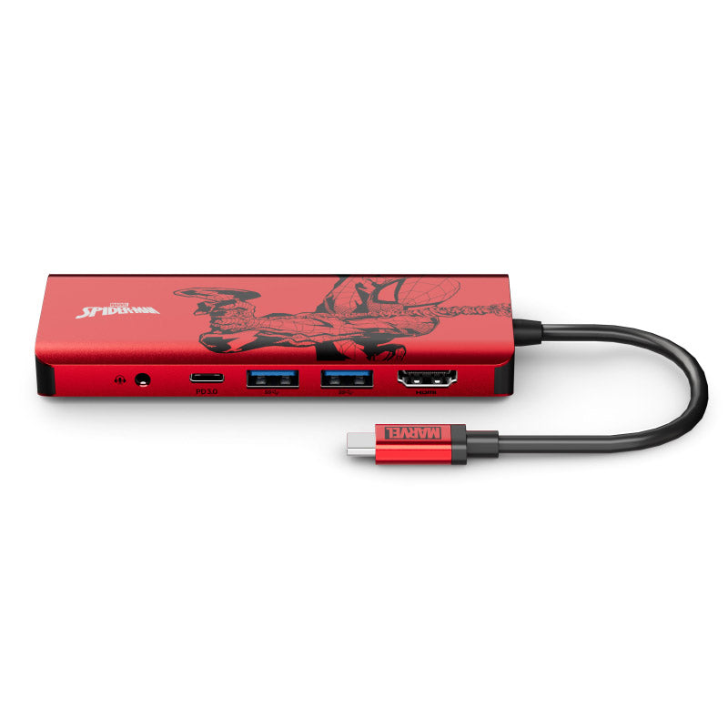 Belkin AVC009qcRD-DY Marvel Spiderman Series Connect USB-C 7-in-1 Multiport Hub Adapter